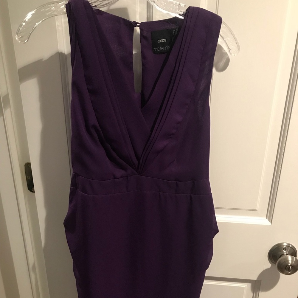 Asos purple maternity dress